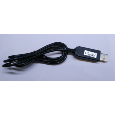 Перетворювач напруги. підвищ. 5V USB в 9V 5.5*2.1mm 0.6А з кабелем  1м.