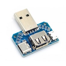 Универсальная плата переходник xy-usb4 для тестирования кабелей тестер кабельный расширение micro USB typeC