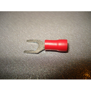 Кабельный наконечник вилочный с изоляцией 0,5-1,5кв.мм, 19А, диам.отв.4,3мм красный (1 шт.) SVS1.25-4